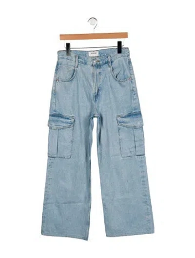 Pre-owned Agolde High-rise Wide Leg Jeans In Blue