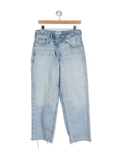 Pre-owned Agolde High-rise Wide Leg Jeans In Blue