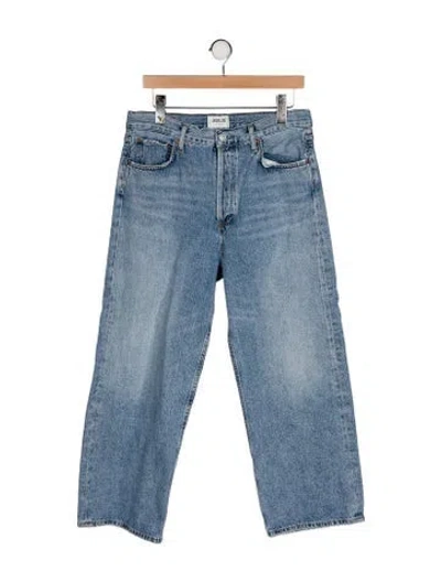 Pre-owned Agolde High-rise Wide Leg Jeans In Blue