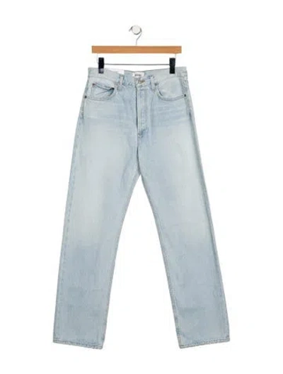 Pre-owned Agolde High-rise Wide Leg Jeans In Blue