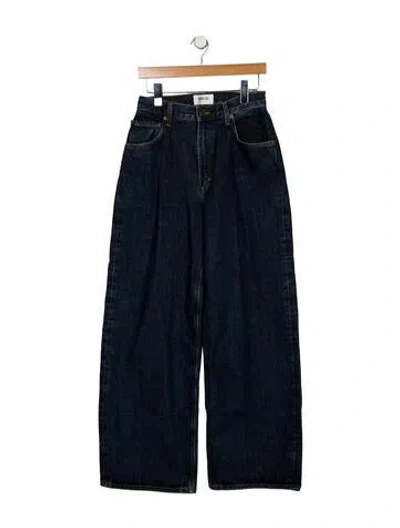 Pre-owned Agolde High-rise Wide Leg Jeans In Blue