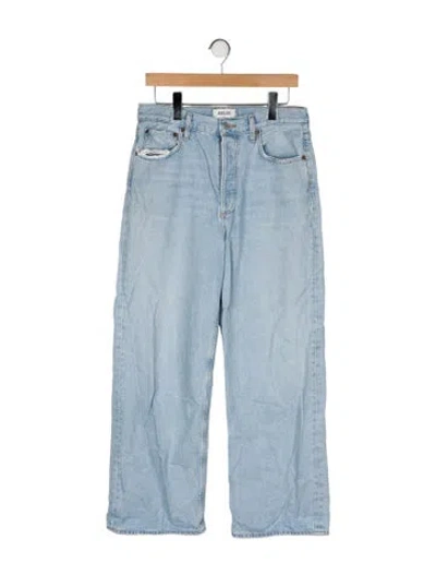 Pre-owned Agolde High-rise Wide Leg Jeans In Blue