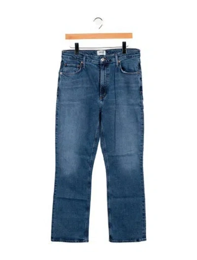 Pre-owned Agolde High-rise Wide Leg Jeans In Blue
