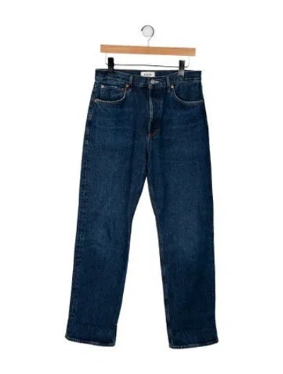 Pre-owned Agolde High-rise Wide Leg Jeans In Blue