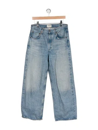 Pre-owned Agolde High-rise Wide Leg Jeans In Blue