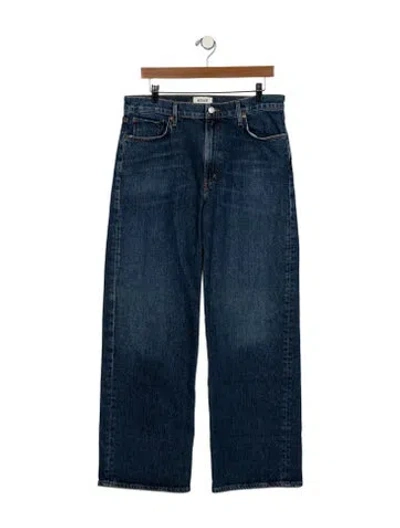 Pre-owned Agolde High-rise Wide Leg Jeans In Blue
