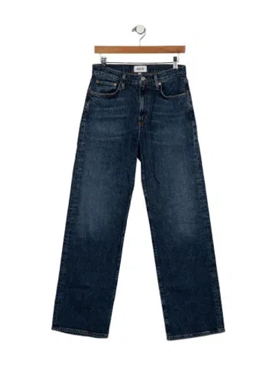Pre-owned Agolde High-rise Wide Leg Jeans In Blue