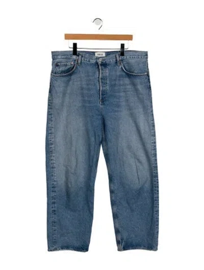 Pre-owned Agolde High-rise Wide Leg Jeans In Blue