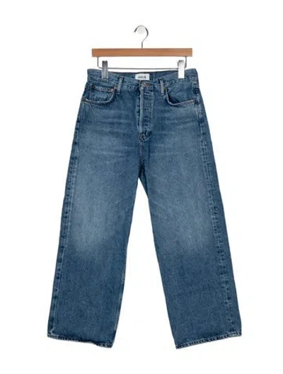 Pre-owned Agolde High-rise Wide Leg Jeans In Blue