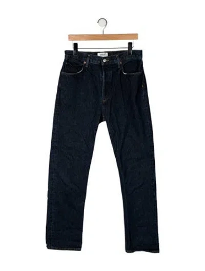 Pre-owned Agolde High-rise Wide Leg Jeans In Blue