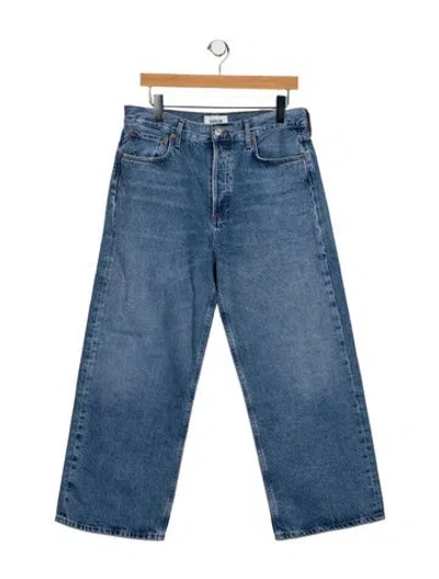 Pre-owned Agolde High-rise Wide Leg Jeans In Blue