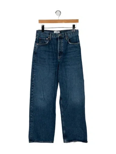 Pre-owned Agolde High-rise Wide Leg Jeans In Blue