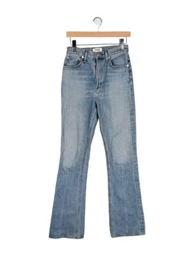 Pre-owned Agolde High-rise Wide Leg Jeans In Blue