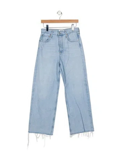Pre-owned Agolde High-rise Wide Leg Jeans In Blue