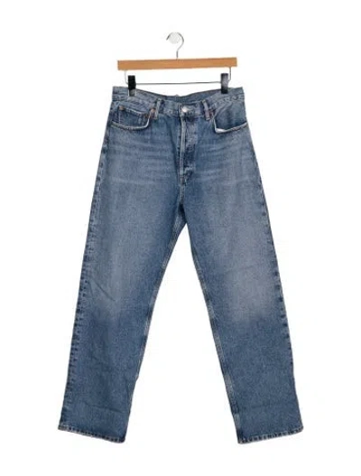 Pre-owned Agolde High-rise Wide Leg Jeans In Blue