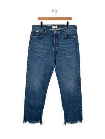 Pre-owned Agolde High-rise Wide Leg Jeans In Blue