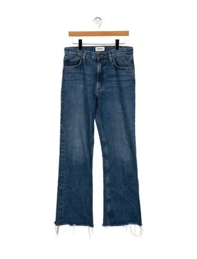 Pre-owned Agolde High-rise Wide Leg Jeans In Blue