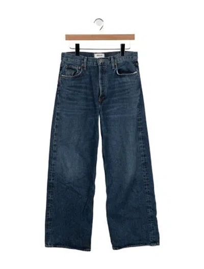 Pre-owned Agolde High-rise Wide Leg Jeans In Blue