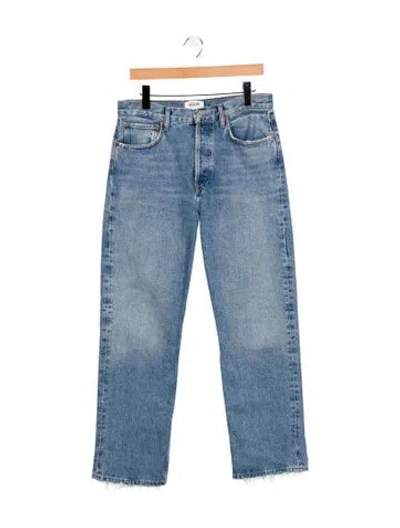Pre-owned Agolde High-rise Wide Leg Jeans In Blue