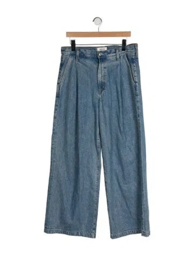 Pre-owned Agolde High-rise Wide Leg Jeans In Blue