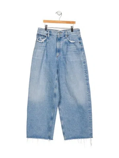 Pre-owned Agolde High-rise Wide Leg Jeans In Blue