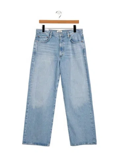 Pre-owned Agolde High-rise Wide Leg Jeans In Blue