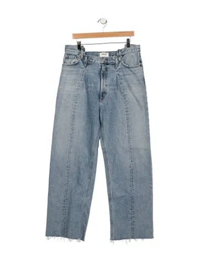 Pre-owned Agolde High-rise Wide Leg Jeans In Blue