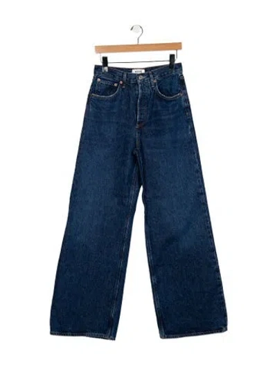 Pre-owned Agolde High-rise Wide Leg Jeans In Blue