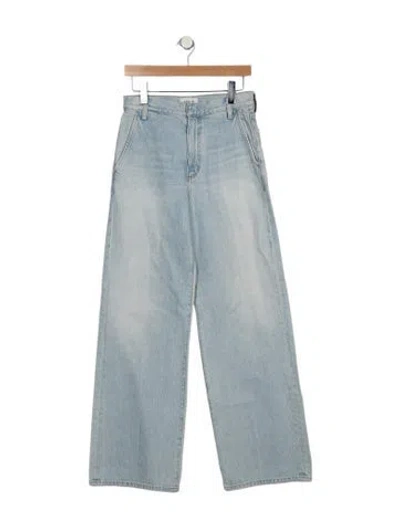 Pre-owned Agolde High-rise Wide Leg Jeans In Blue