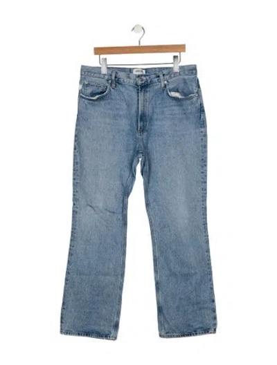 Pre-owned Agolde High-rise Wide Leg Jeans In Blue