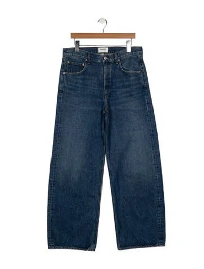 Pre-owned Agolde High-rise Wide Leg Jeans In Blue