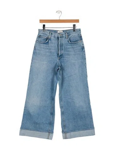 Pre-owned Agolde High-rise Wide Leg Jeans In Blue