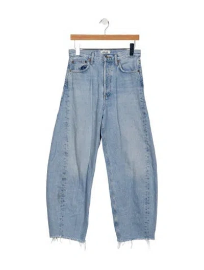 Pre-owned Agolde High-rise Wide Leg Jeans In Blue