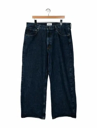 Pre-owned Agolde High-rise Wide Leg Jeans In Blue