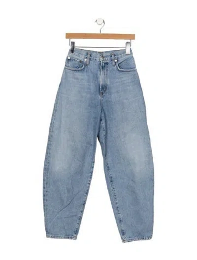 Pre-owned Agolde High-rise Wide Leg Jeans In Blue