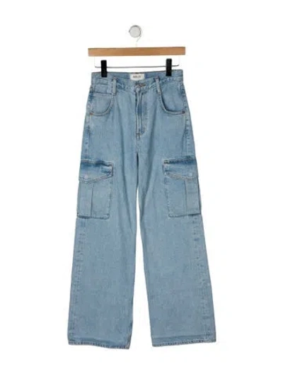 Pre-owned Agolde High-rise Wide Leg Jeans In Blue