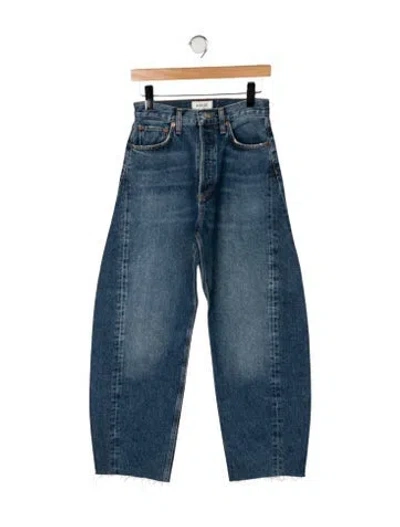 Pre-owned Agolde High-rise Wide Leg Jeans In Blue