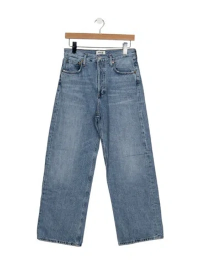 Pre-owned Agolde High-rise Wide Leg Jeans In Blue