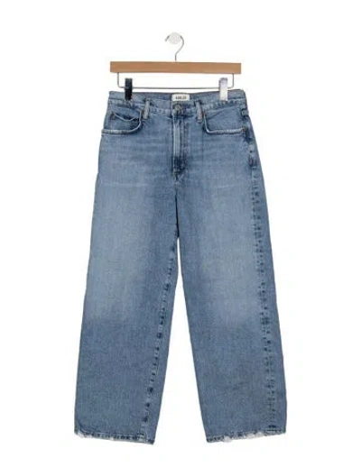 Pre-owned Agolde High-rise Wide Leg Jeans In Blue