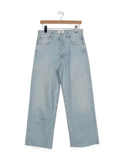 Pre-owned Agolde High-rise Wide Leg Jeans In Blue