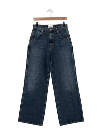Pre-owned Agolde High-rise Wide Leg Jeans In Blue