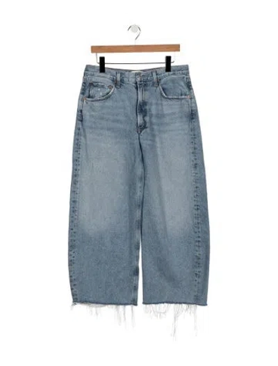 Pre-owned Agolde High-rise Wide Leg Jeans In Blue
