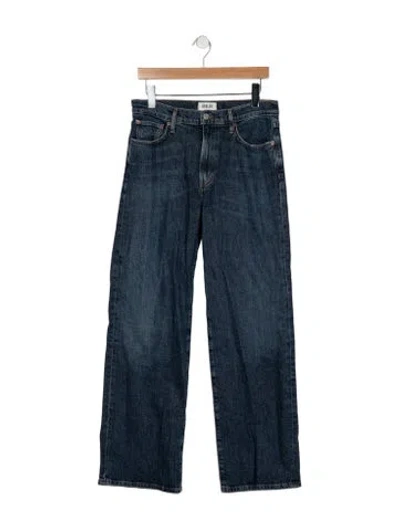 Pre-owned Agolde High-rise Wide Leg Jeans In Blue