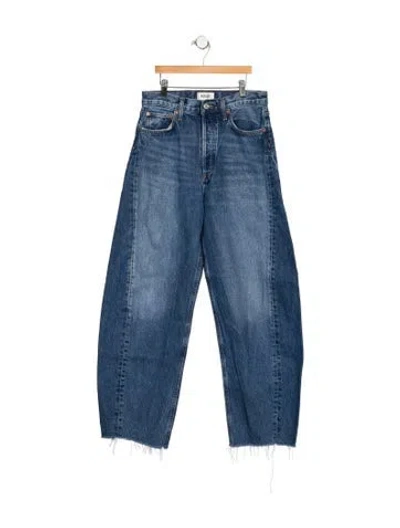 Pre-owned Agolde High-rise Wide Leg Jeans In Blue