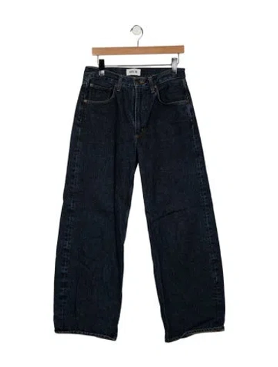 Pre-owned Agolde High-rise Wide Leg Jeans In Blue