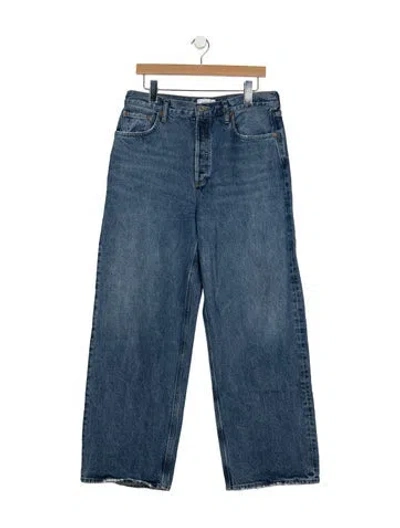 Pre-owned Agolde High-rise Wide Leg Jeans In Blue