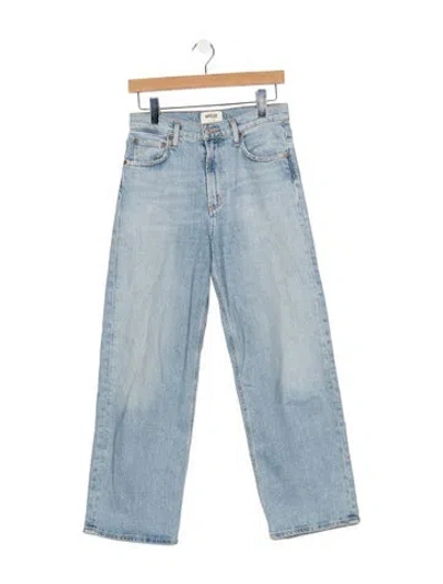 Pre-owned Agolde High-rise Wide Leg Jeans In Blue