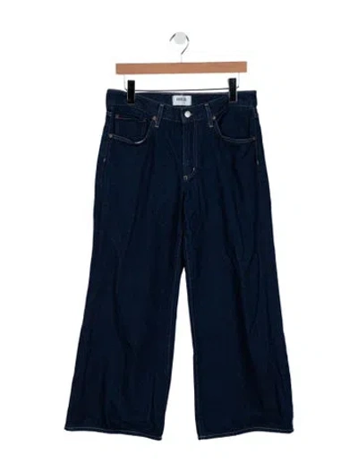 Pre-owned Agolde High-rise Wide Leg Jeans In Blue