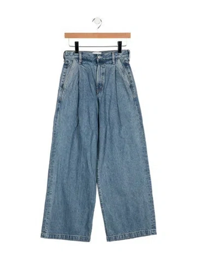 Pre-owned Agolde High-rise Wide Leg Jeans In Blue