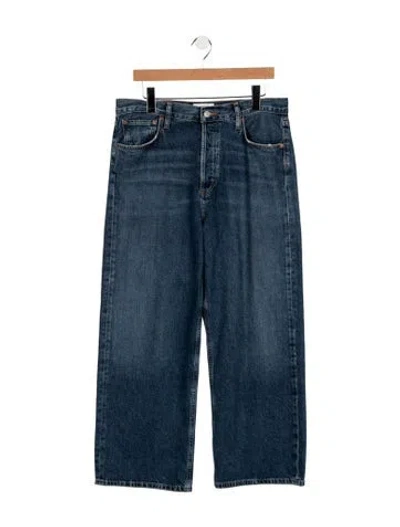 Pre-owned Agolde High-rise Wide Leg Jeans In Blue